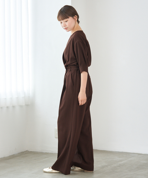 IENA（イエナ）の「カシュクール ハーフスリーブオールインワン