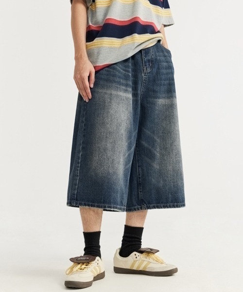 NOWLE（ノウル）の「【NOWLE】ヴィンテージウォッシュ ワイド バギー デニムパンツ（デニムパンツ・メンズ・ワンウォッシュ/ダークインディゴブルー/インディゴブルー・LARGE/MEDIUM/X-LARGE/SMALL）」の7枚目の写真