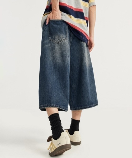 NOWLE（ノウル）の「【NOWLE】ヴィンテージウォッシュ ワイド バギー デニムパンツ（デニムパンツ・メンズ・ワンウォッシュ/ダークインディゴブルー/インディゴブルー・LARGE/MEDIUM/X-LARGE/SMALL）」の8枚目の写真