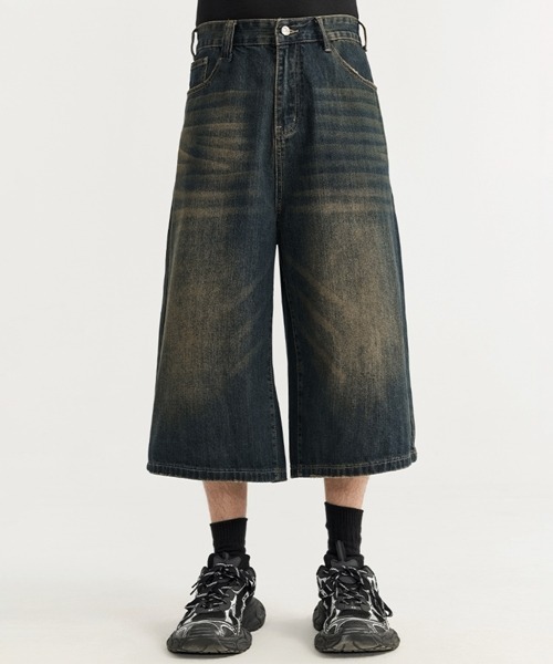 NOWLE（ノウル）の「【NOWLE】ヴィンテージウォッシュ ワイド バギー デニムパンツ（デニムパンツ・メンズ・ワンウォッシュ/ダークインディゴブルー/インディゴブルー・LARGE/MEDIUM/X-LARGE/SMALL）」の10枚目の写真