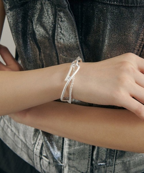 GOLDY（ゴールディ）の「【GOLDY】アレルギー対応　ミックスチェーンブレスレット　4240202（ブレスレット・レディース・ゴールド/シルバー/ゴールド系その他2/シルバー系1・FREE）」の3枚目の写真