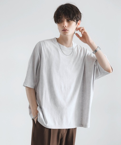 RAGEBLUE（レイジブルー）の「ドルマンスリーブ/ピグメント加工Tシャツ（Tシャツ/カットソー・メンズ・グレー系その他/その他19/ネイビー/パープル・MEDIUM/LARGE）」の8枚目の写真