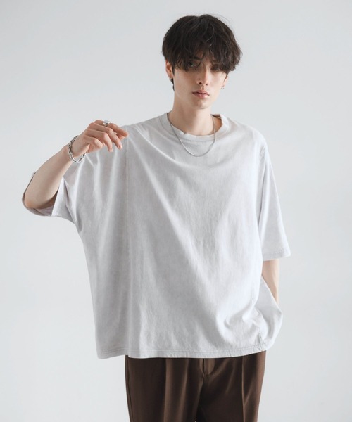 RAGEBLUE（レイジブルー）の「ドルマンスリーブ/ピグメント加工Tシャツ（Tシャツ/カットソー・メンズ・グレー系その他/その他19/ネイビー/パープル・MEDIUM/LARGE）」の9枚目の写真