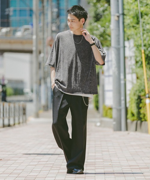 RAGEBLUE（レイジブルー）の「ドルマンスリーブ/ピグメント加工Tシャツ（Tシャツ/カットソー・メンズ・グレー系その他/その他19/ネイビー/パープル・MEDIUM/LARGE）」の14枚目の写真