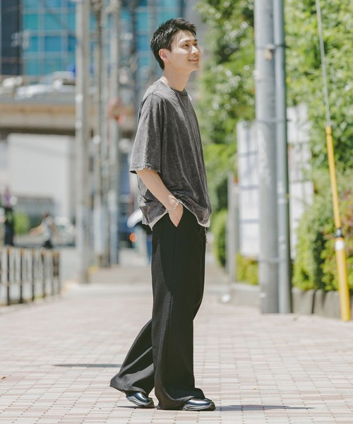 RAGEBLUE（レイジブルー）の「ドルマンスリーブ/ピグメント加工Tシャツ（Tシャツ/カットソー・メンズ・グレー系その他/その他19/ネイビー/パープル・MEDIUM/LARGE）」の15枚目の写真