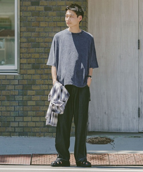 RAGEBLUE（レイジブルー）の「ドルマンスリーブ/ピグメント加工Tシャツ（Tシャツ/カットソー・メンズ・グレー系その他/その他19/ネイビー/パープル・MEDIUM/LARGE）」の18枚目の写真