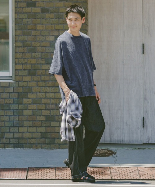 RAGEBLUE（レイジブルー）の「ドルマンスリーブ/ピグメント加工Tシャツ（Tシャツ/カットソー・メンズ・グレー系その他/その他19/ネイビー/パープル・MEDIUM/LARGE）」の19枚目の写真