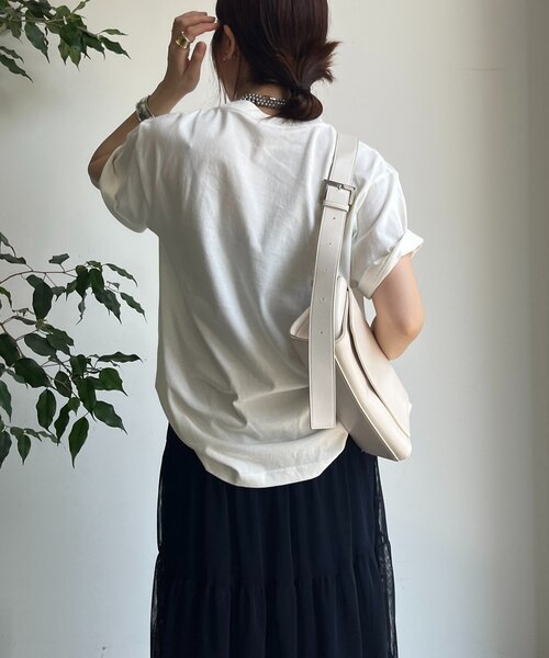 DouDou(ドゥドゥ)の「【WEB限定】ロゴペイントTEE(Tシャツ/カットソー・レディース・ブラック/オフホワイト・FREE)」の8枚目の写真