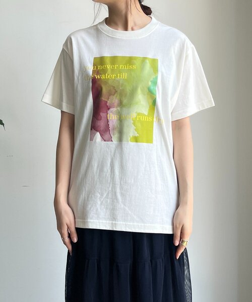 DouDou(ドゥドゥ)の「【WEB限定】ロゴペイントTEE(Tシャツ/カットソー・レディース・ブラック/オフホワイト・FREE)」の12枚目の写真