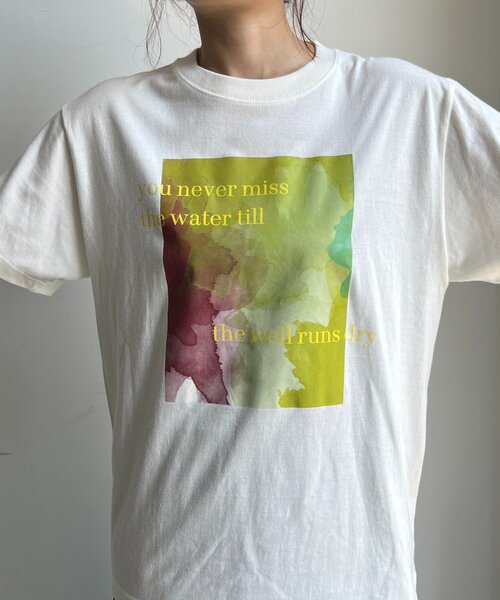 DouDou(ドゥドゥ)の「【WEB限定】ロゴペイントTEE(Tシャツ/カットソー・レディース・ブラック/オフホワイト・FREE)」の20枚目の写真