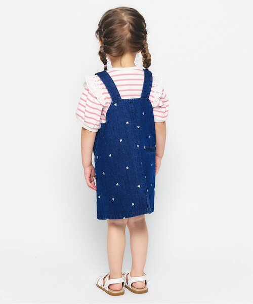 セール】【リンク/ジュニア対応】さくらんぼ・ハート刺繍ジャンスカ