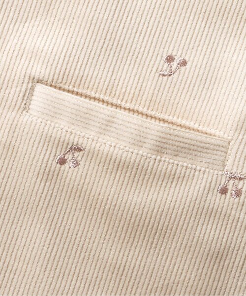 apres les cours（アプレレクール）の「【リンク/ジュニア対応】さくらんぼ・ハート刺繍ジャンスカ（ジャンパースカート・キッズ・アイボリー/インディゴブルー・100/80/140/130/120/110/90）」の12枚目の写真