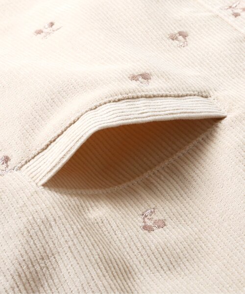 apres les cours（アプレレクール）の「【リンク/ジュニア対応】さくらんぼ・ハート刺繍ジャンスカ（ジャンパースカート・キッズ・アイボリー/インディゴブルー・100/80/140/130/120/110/90）」の13枚目の写真