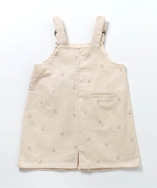 apres les cours（アプレレクール）の「【リンク/ジュニア対応】さくらんぼ・ハート刺繍ジャンスカ（ジャンパースカート・キッズ・アイボリー/インディゴブルー・100/80/140/130/120/110/90）」の18枚目の写真