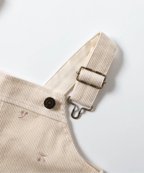 apres les cours（アプレレクール）の「【リンク/ジュニア対応】さくらんぼ・ハート刺繍ジャンスカ（ジャンパースカート・キッズ・アイボリー/インディゴブルー・100/80/140/130/120/110/90）」の21枚目の写真