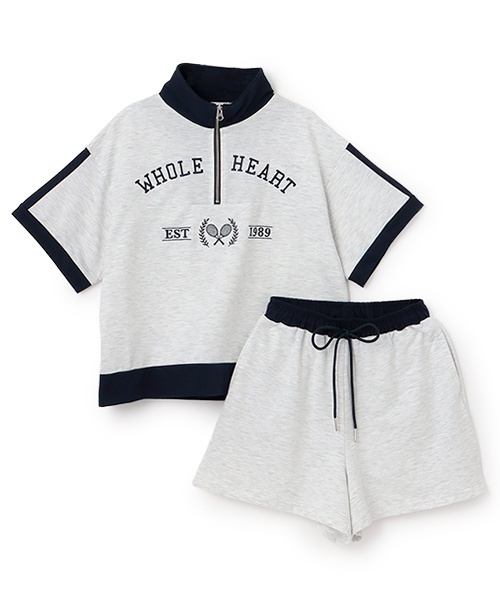 LOVETOXIC(ラブトキシック)の「【LTXC】バイカラージップ セットアップ(セットアップ・キッズ・ホワイト系その他/オフホワイト/ブラック・S:140cm/L:160cm/M:150cm/130cm)」の9枚目の写真