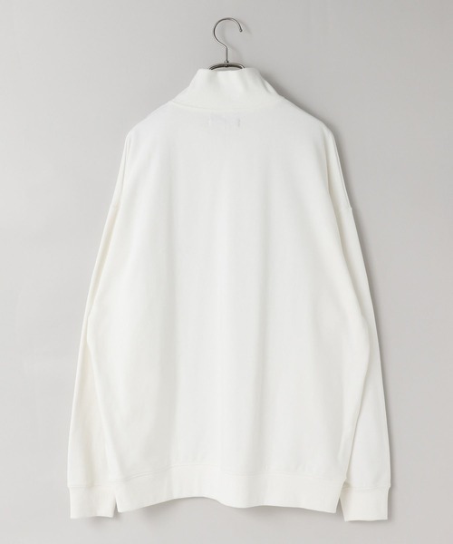 LOWRYS FARM（ローリーズファーム）の「【LFM(U)】ウラケハーフＺＩＰプルオーバー　593405（スウェット・メンズ・ホワイト/チャコールグレー・MEDIUM/LARGE）」の5枚目の写真