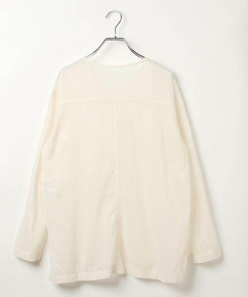 BAYFLOW(ベイフロー)の「コットンシアーカーディガン(カーディガン/ボレロ・レディース・キャメル/ネイビー/オフホワイト・FREE)」の21枚目の写真