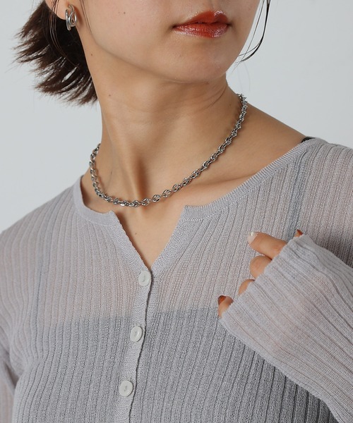 COLONY 2139(コロニートゥーワンスリーナイン)の「ツイストカーブチェーンネックレス(ネックレス・レディース・シルバー・FREE)」の5枚目の写真