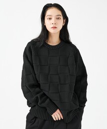 【FORTUNA/フォルトゥナ】ECOTEC-Knit/編み込み風ニットプルオーバー/ユニセックス【WEB限定】