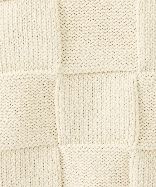 FORTUNA HOMME（フォルトゥナオム）の「【FORTUNA/フォルトゥナ】ECOTEC-Knit/編み込み風ニットプルオーバー/ユニセックス【WEB限定】（ニット/セーター・メンズ・ライトベージュ/ライトグレー/ブラック・M/L）」の6枚目の写真