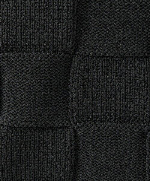 FORTUNA HOMME（フォルトゥナオム）の「【FORTUNA/フォルトゥナ】ECOTEC-Knit/編み込み風ニットプルオーバー/ユニセックス【WEB限定】（ニット/セーター・メンズ・ライトベージュ/ライトグレー/ブラック・M/L）」の4枚目の写真