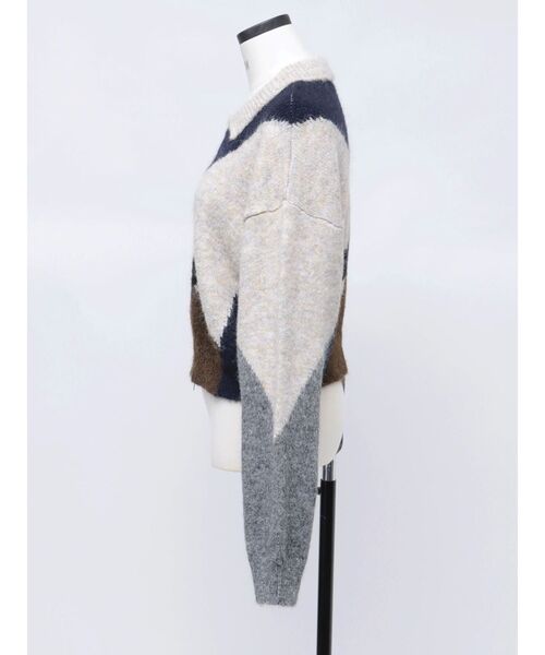 VEQUM(VEQUM)の「【VEQUM】JACQUARD PATTERN KNIT(ニット/セーター・レディース・アイボリー/ブラウン・FREE)」の7枚目の写真