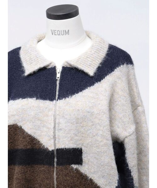VEQUM(VEQUM)の「【VEQUM】JACQUARD PATTERN KNIT(ニット/セーター・レディース・アイボリー/ブラウン・FREE)」の10枚目の写真