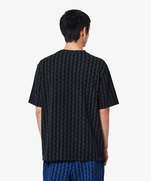 LACOSTE(ラコステ)の「インディゴ鹿の子地 モノグラム半袖Tシャツ(Tシャツ/カットソー・メンズ・ブラック/ライトインディゴブルー/インディゴブルー・2/3/4/5)」の5枚目の写真