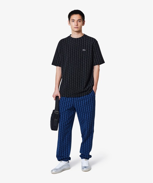 LACOSTE(ラコステ)の「インディゴ鹿の子地 モノグラム半袖Tシャツ(Tシャツ/カットソー・メンズ・ブラック/ライトインディゴブルー/インディゴブルー・2/3/4/5)」の8枚目の写真