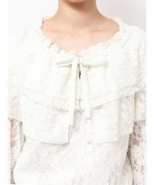 Ungrid(アングリッド)の「フリルデザインロンパース(つなぎ/オールインワン・レディース・オフホワイト/ブラック/ブルー・FREE)」の21枚目の写真