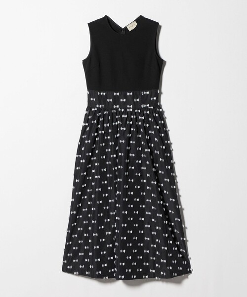 リボン カットジャガード コンビ ワンピース ‐ウォッシャブル‐ 新作　2025 UNITED ARROWS（ユナイテッドアローズ）の「リボン カットジャガード