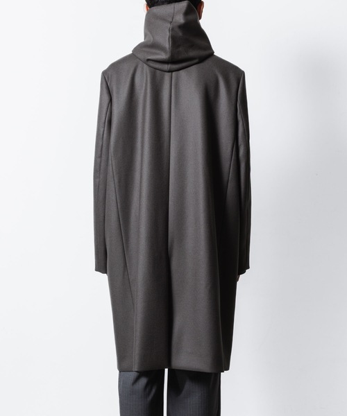ATTACHMENT（アタッチメント）の「【 LIMITED 】2/90 スーパー120S メルトン ジップアップ フーデッドコート / 2/90 SUPER120S MALTON ZIPUP HOODED COAT（その他アウター・メンズ・ブラック/ダークグレー・1/3/2）」の14枚目の写真