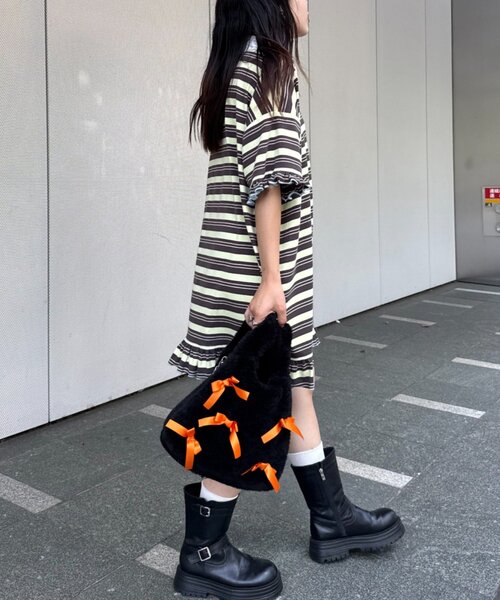 HELLO.SANFRANCISCO(ハローサンフランシスコ)の「【HELLO.SANFRANCISCO/ハローサンフランシスコ】ロゴ刺繍ラガーシャツチュニック(チュニック・レディース・ピンク/ブラウン/イエロー・ONE SIZE)」の17枚目の写真