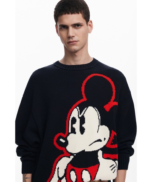 Desigual（デシグアル）の「ミッキーマウスBCIコットンセーター ニット ブラック（ニット/セーター・メンズ・ブラック・L/XL/M/S/XXL）」の3枚目の写真