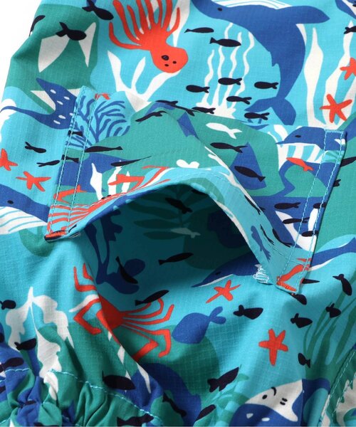 BREEZE（ブリーズ）の「【UVカット/撥水加工】水陸両用総柄アクティブパンツ（その他パンツ・キッズ・チャコール/キナリ/ネイビー/オレンジ/ブラック/ターコイズブルー・80/90/100/110/120/130/140/150/160）」の16枚目の写真