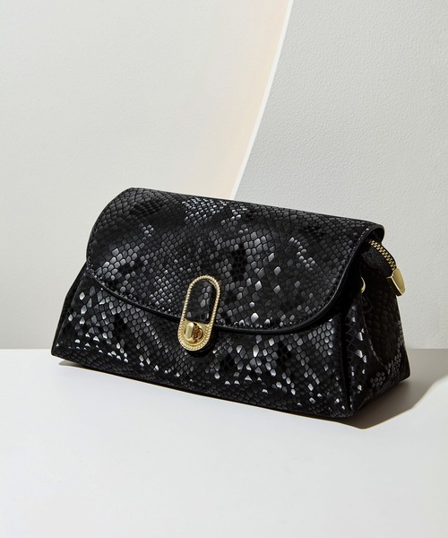 【極美品】シェイラン パーティーバッグ ゴールド ハンドバッグ チェーンバッグ LEJA】2WAYパイソンゴールドチェーンバッグ結婚式 パーティー