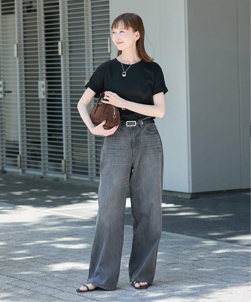 JOURNAL STANDARD（ジャーナルスタンダード）の「《追加4》汗ジミ防止ナノシアハーフスリーブT（Tシャツ/カットソー・レディース・レッド/ホワイト/ライトグレー/ブラック・FREE）」の5枚目の写真