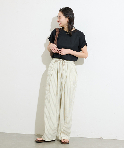 JOURNAL STANDARD(ジャーナルスタンダード)の「《追加4》汗ジミ防止ナノシアハーフスリーブT(Tシャツ/カットソー・レディース・レッド/ホワイト/ライトグレー/ブラック・FREE)」の5枚目の写真