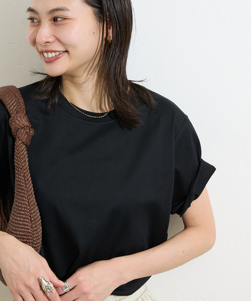 JOURNAL STANDARD(ジャーナルスタンダード)の「《追加4》汗ジミ防止ナノシアハーフスリーブT(Tシャツ/カットソー・レディース・レッド/ホワイト/ライトグレー/ブラック・FREE)」の9枚目の写真