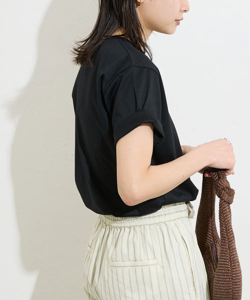 JOURNAL STANDARD(ジャーナルスタンダード)の「《追加4》汗ジミ防止ナノシアハーフスリーブT(Tシャツ/カットソー・レディース・レッド/ホワイト/ライトグレー/ブラック・FREE)」の10枚目の写真