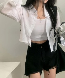blackdia ocean ショート シアーシャツ