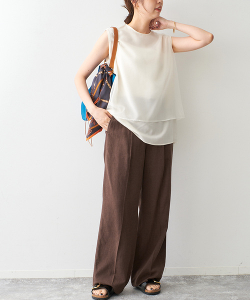 Spick & Span(スピックアンドスパン)の「《WEB限定 / 追加》manipuri/マニプリ スカーフセットバケツバッグ*(ハンドバッグ・レディース・ブラウン/ブルー・FREE)」の19枚目の写真