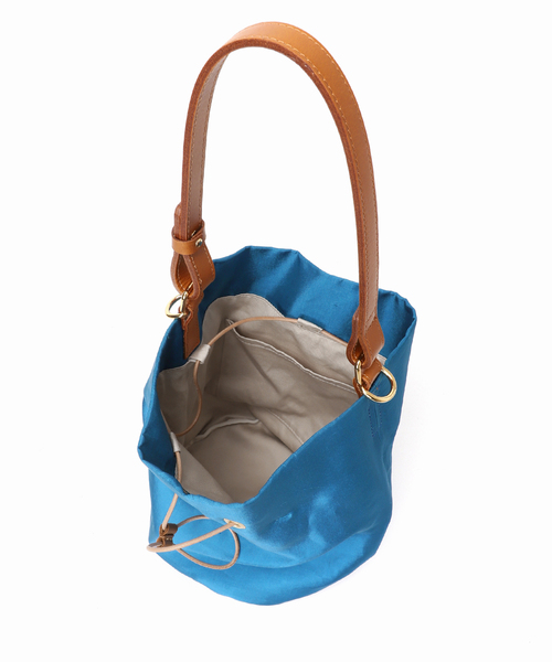 Spick & Span(スピックアンドスパン)の「《WEB限定 / 追加》manipuri/マニプリ スカーフセットバケツバッグ*(ハンドバッグ・レディース・ブラウン/ブルー・FREE)」の5枚目の写真