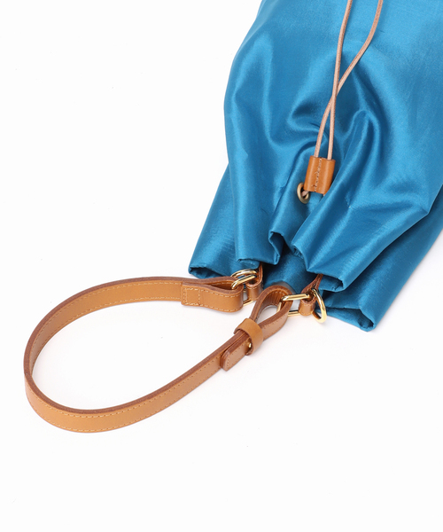 Spick & Span(スピックアンドスパン)の「《WEB限定 / 追加》manipuri/マニプリ スカーフセットバケツバッグ*(ハンドバッグ・レディース・ブラウン/ブルー・FREE)」の9枚目の写真