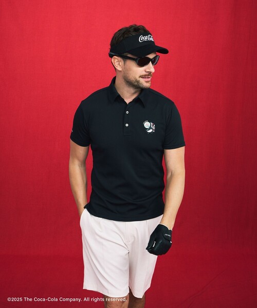 セール】コカ・コーラ バックプリント メンズポロシャツ（ポロシャツ