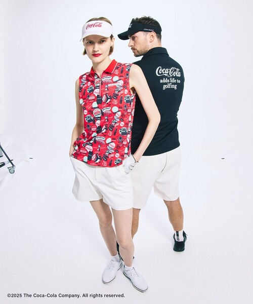 Coca Cola（コカコーラ）の「コカ・コーラ バックプリント メンズポロシャツ（ポロシャツ・メンズ・ブラック/ホワイト・M/L/XL）」の6枚目の写真