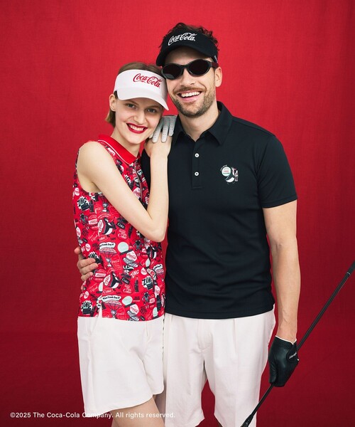 Coca Cola（コカコーラ）の「コカ・コーラ バックプリント メンズポロシャツ（ポロシャツ・メンズ・ブラック/ホワイト・M/L/XL）」の9枚目の写真