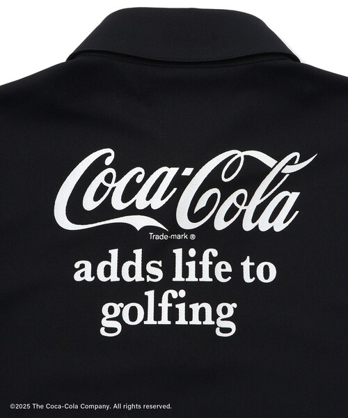 Coca Cola（コカコーラ）の「コカ・コーラ バックプリント メンズポロシャツ（ポロシャツ・メンズ・ブラック/ホワイト・M/L/XL）」の12枚目の写真