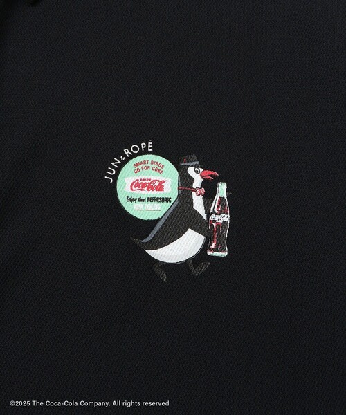 Coca Cola（コカコーラ）の「コカ・コーラ バックプリント メンズポロシャツ（ポロシャツ・メンズ・ブラック/ホワイト・M/L/XL）」の14枚目の写真